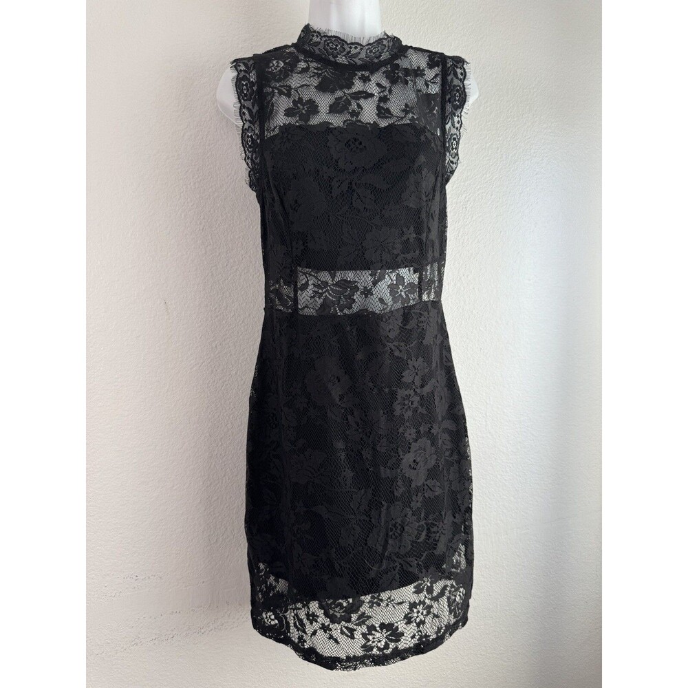 Venus Womens Dress 12 Lace Black Bodycon Party Cocktail Sexy Gothcore Witchy